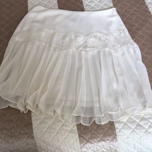 White lace skirt